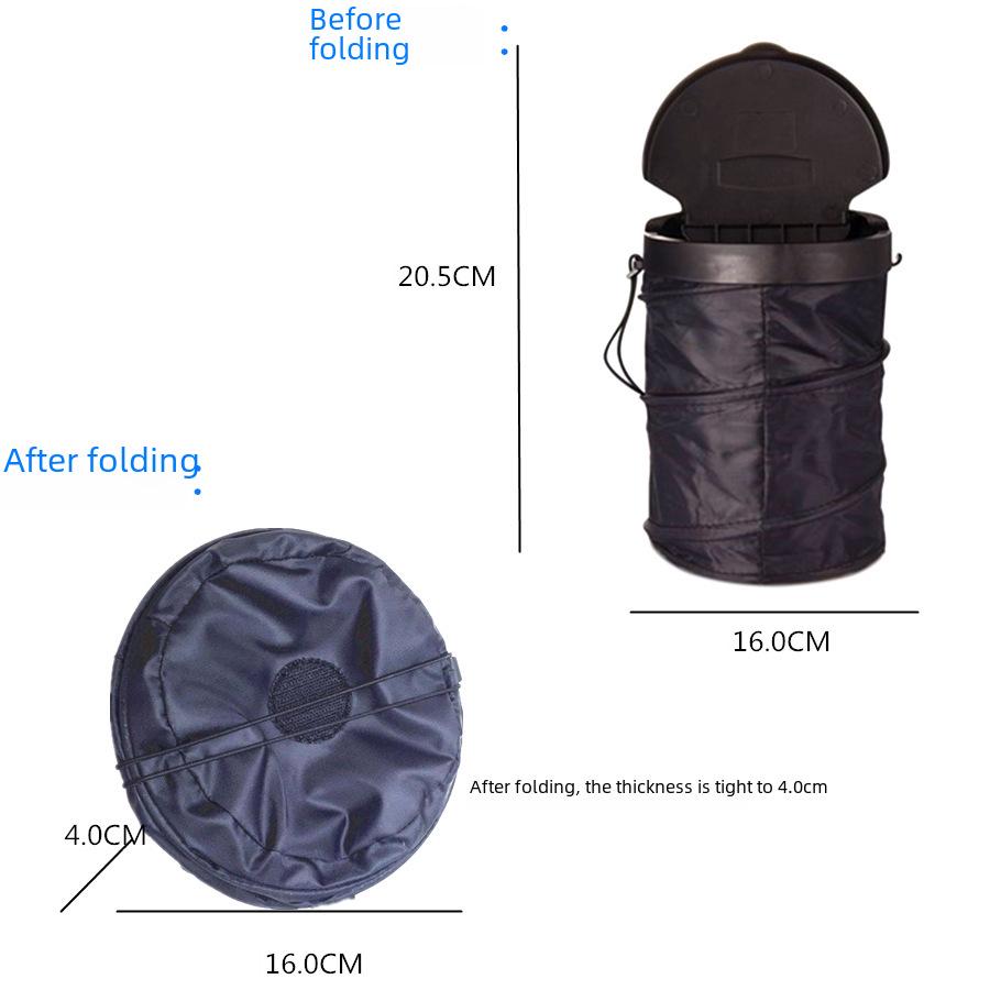 Складной автомобильный мусорный бак с крышкой — компактное решение для хранения в автомобиле