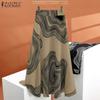 Women Casual Elastic Waist Summer Printing Long Skirts