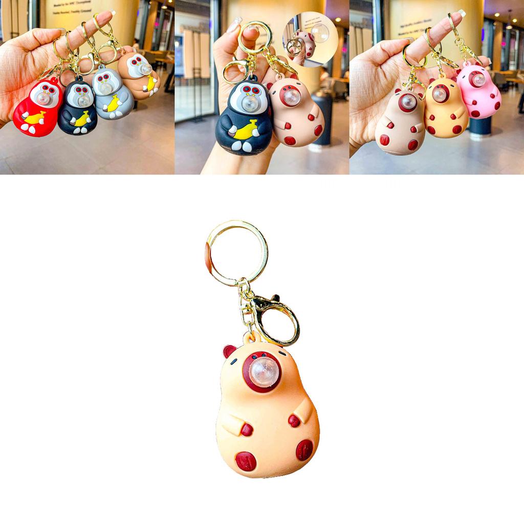 Cute Capybara Dudu Bubble Keychain Durable Silicone Gift For Women And Kids In Various Colors