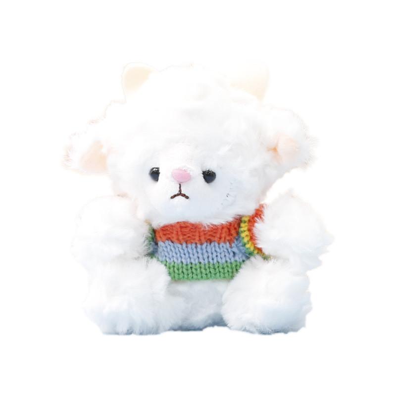 Wear Sweater Sheep Plush Keychain With Soft Short Pile For Girls Bag Decor And Gift