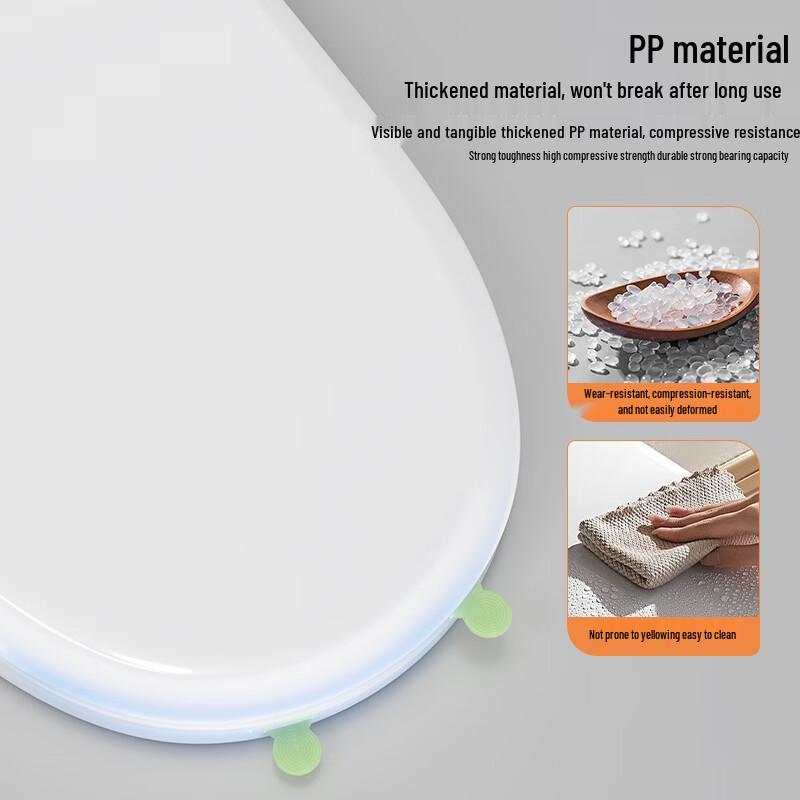 KEGOO K7018 U-образное сиденье для унитаза с мягким закрыванием и светящейся ручкой