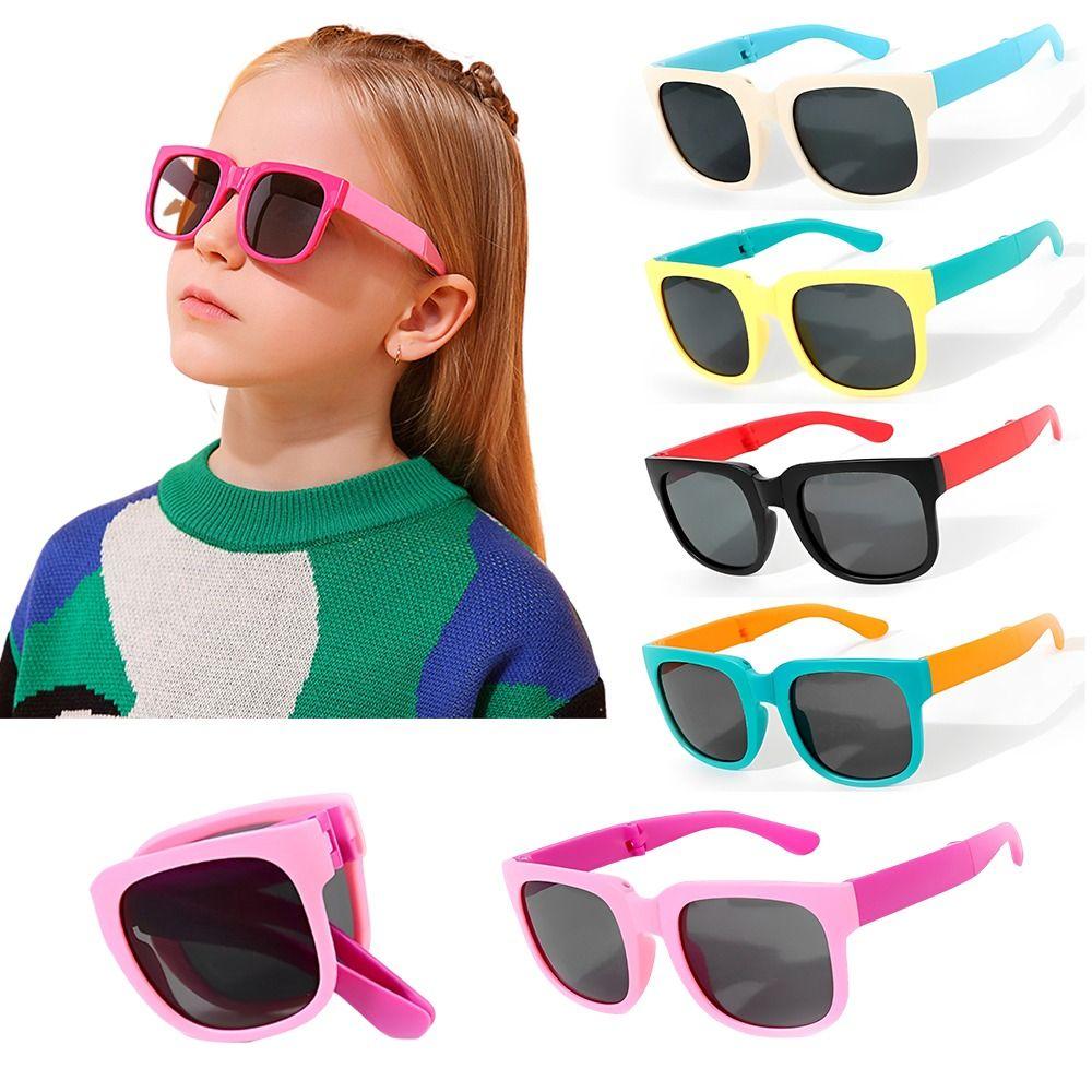 Outdoor Foldable Sunglasses UV 400 Travel Goggle Vintage Shades for Toddler Boys and Girls