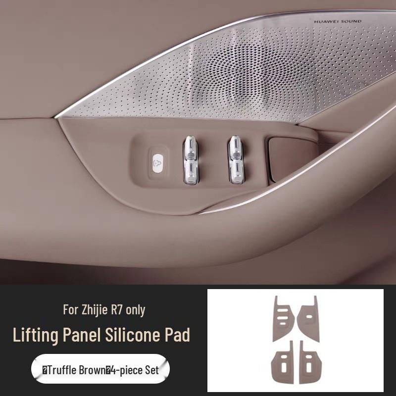 Защитные наклейки на кнопки панели стеклоподъемников Zhijie R7 - Силиконовый декор против царапин для четырех дверей