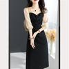 French Light Luxury Contrasting Women's Skirt Summer New Slim and Elegant Dress Sexy