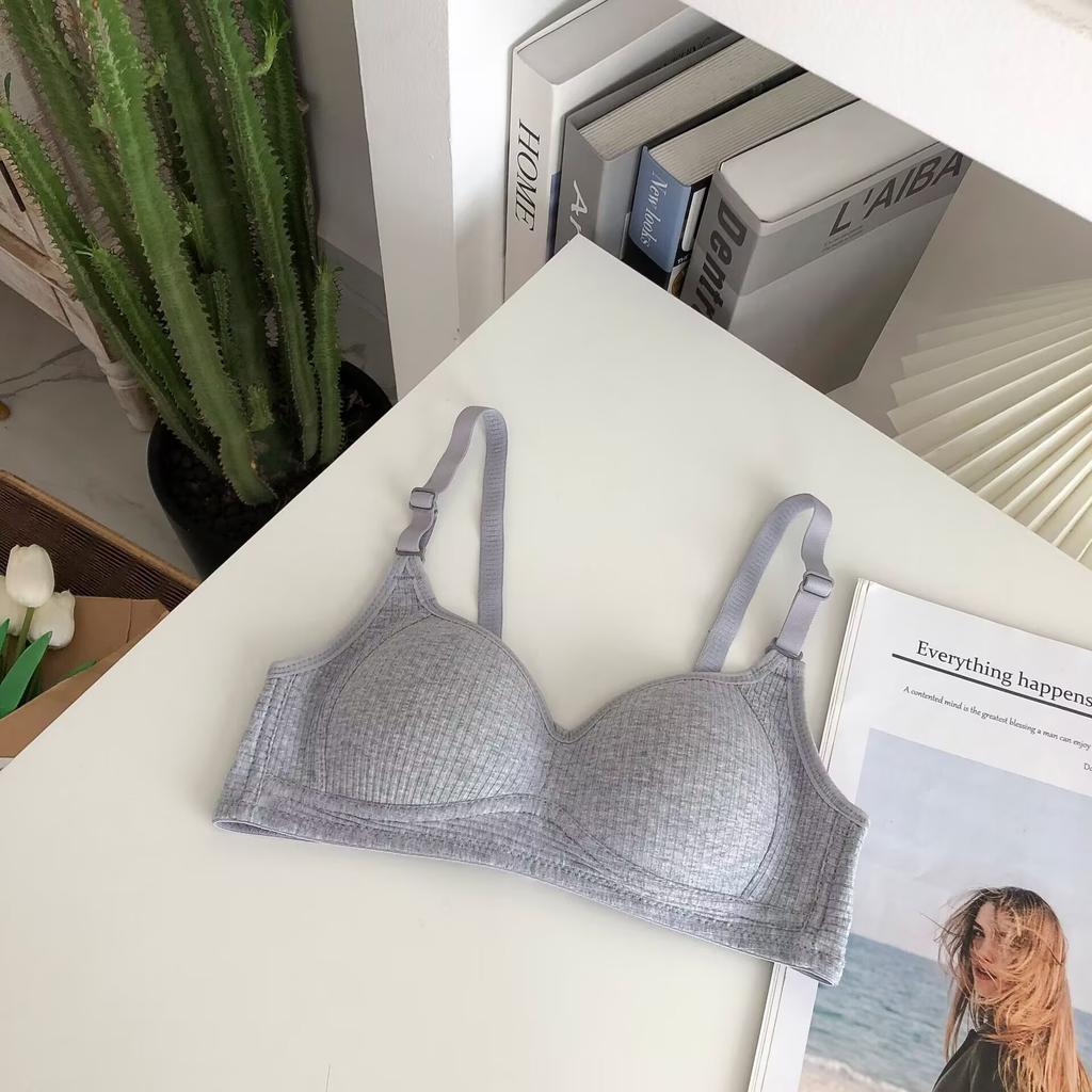Нижнее белье для девочек, хлопковый бюстгальтер с небольшой грудью, декомпрессионный комфортный и удобный без стального кольца, бюстгальтер для подростков, топ