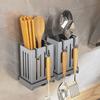 Практичный полый дизайн, компактная многоразовая настенная полка для хранения ложек, вилок, кухонные принадлежности, контейнер для хранения палочек для еды