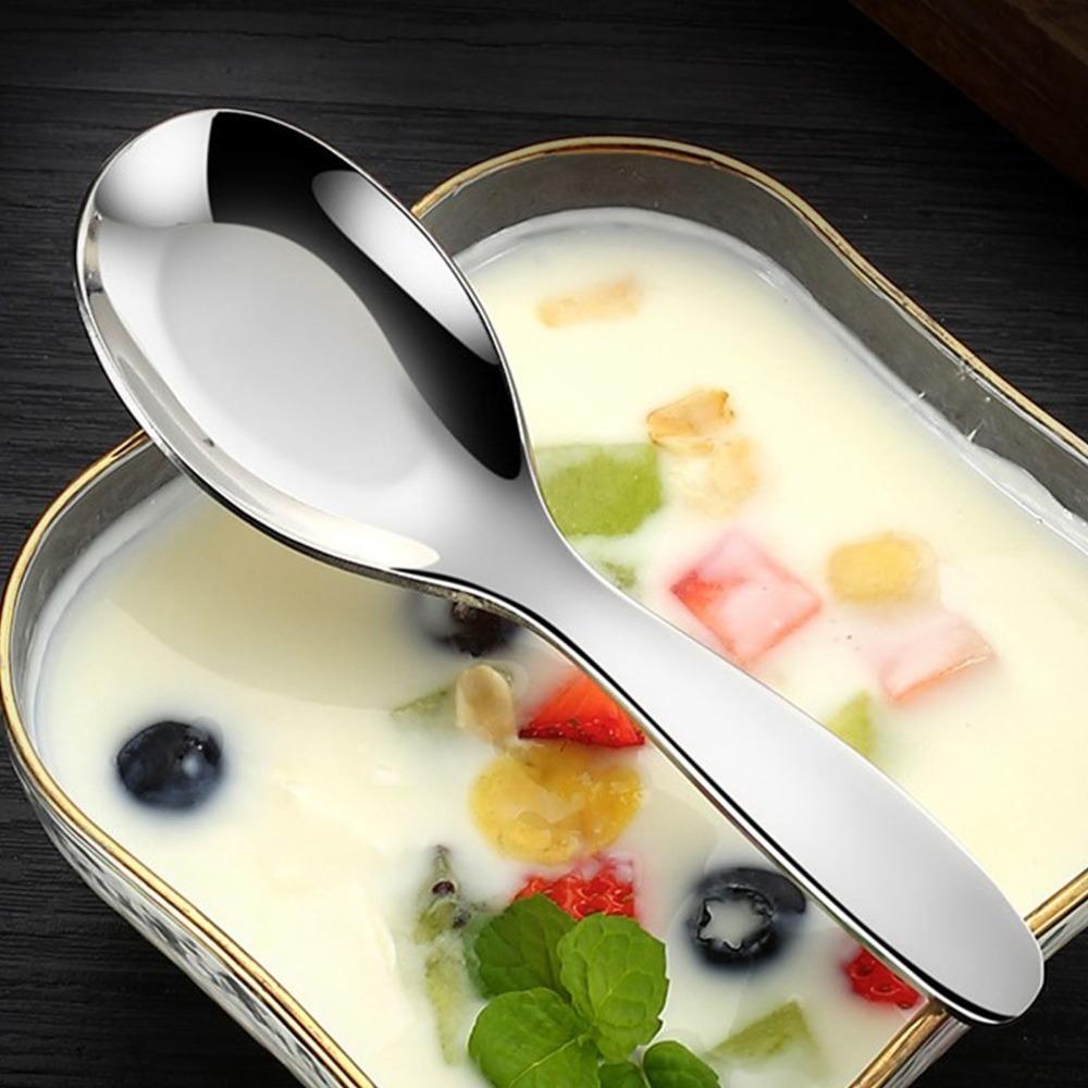 Healthy 316 Steel Porridge Spoon Integrated Molding Smooth Soup Spoon Thickened Round Edge Daily Dining Spoon Canteen