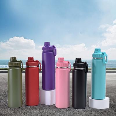 Изолированная чашка для воды 64/40/32 унции Спортивная бутылка Бутылки для воды Нержавеющая сталь Чистый титан Вакуумная портативная герметичная уличная чашка