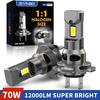 BEVINSEE H7 LED Headlight Bulbs 70W 12000LM Wireless Turbofan H4 H11 H1 CANBUS Mini Auto Diode Lamp HB3 9005 HB4 9006 Fog Lights