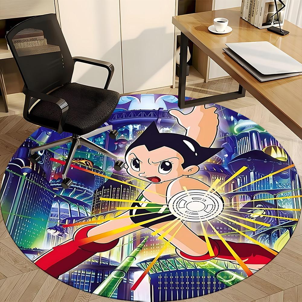Astro Boy Office Round Area Rug, Indoor Mat Suitable For Office, Under Office Chairs Bedroom Living Room Home Decor, DT1212004