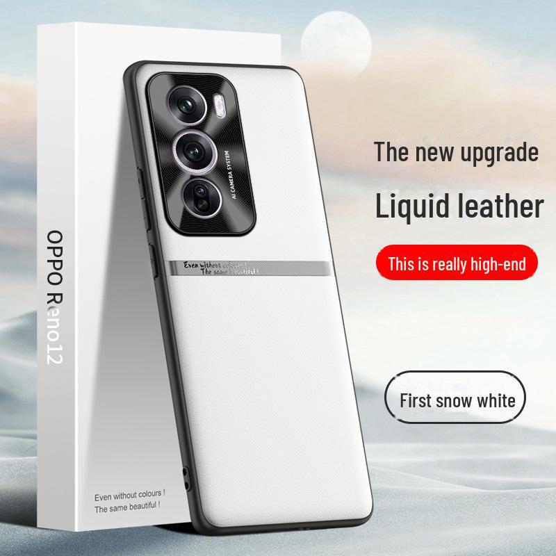 Чехол Liquid Leather Anti-Fall для мобильного телефона Oppo Reno12