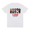 J Cole Short Sleeve T-Shirt Cole Album Cover Vintage European and American Casual 4 Your Eyez Only Male and Female Tee