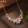Новое эмалевое жемчужное ожерелье с морской звездой, женское летнее пляжное универсальное ожерелье премиум-класса с морской звездой