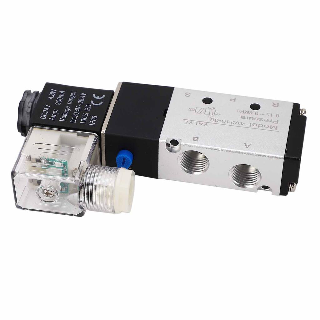 4V210?08 Электромагнитный клапан Нормальный 2-позиционный 5-ходовой Воздушный Сжатый Дренажный клапан для Автоматического