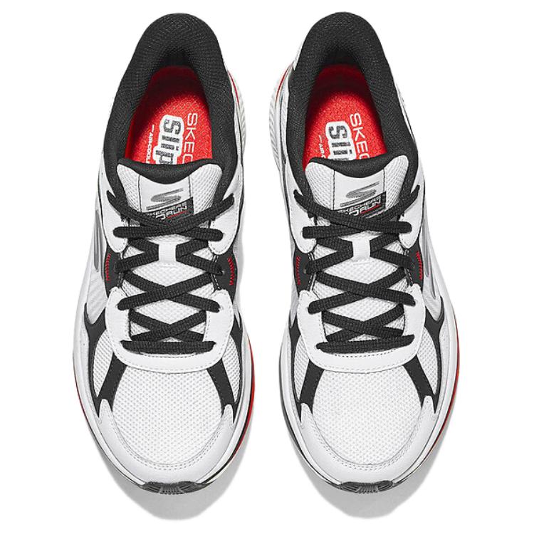 Skechers Go Run Elevate 2.0 Мягкая удобная ткань Синтетическая кожа Прочные Низкие Беговые кроссовки Мужские кроссовки Белый Черный 220854-WBK