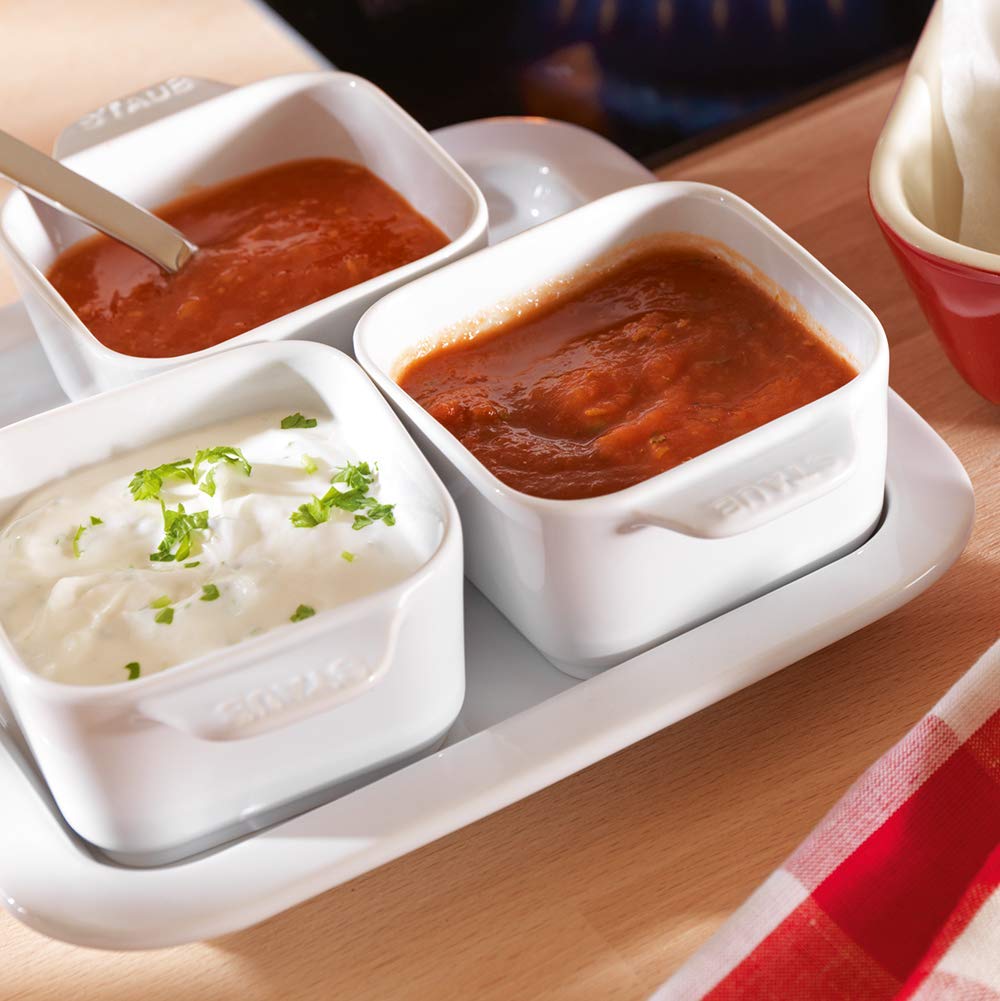 STAUB Набор керамических маленьких тарелок Набор для закусок в японском стиле "Закуска Белый" [Авторизованный продукт] 18,7 18,7 см 40511-586