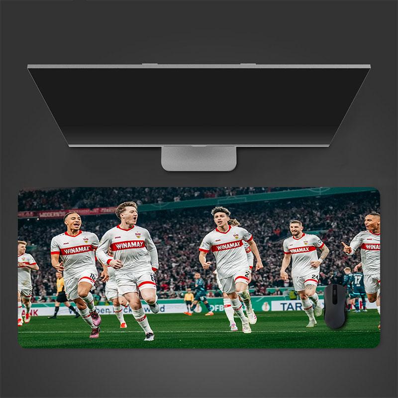 VFB Stuttgart Players Mouse Pad, Large Gaming Desk Mat, Non-slip XXL Mousepad for Laptop & Tablet, Mini PC Playmat with Stitched Edges