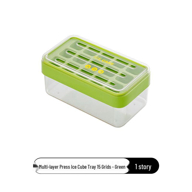 Силиконовый многослойный поднос для кубиков льда с крышкой – Легко извлекаемая форма из пищевого силикона для домашнего использования