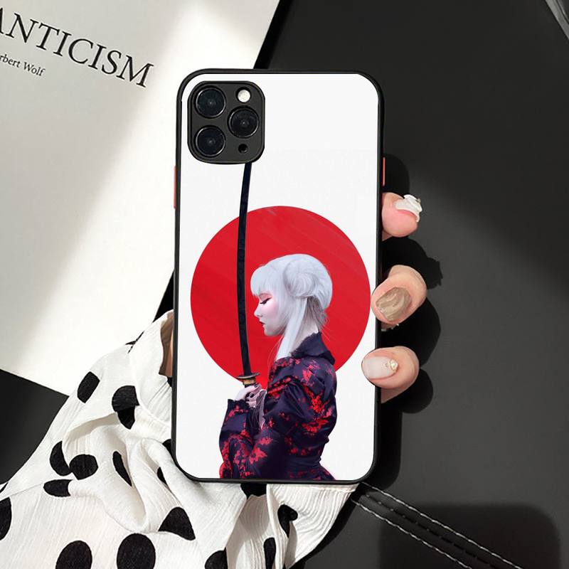 Чехол для телефона «Аниме девушка самурай» для iphone 13 8 7 6 6S Plus 5 5S SE 2020 12pro max XR X XS MAX 11 Fundas Coque Funda Shell