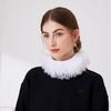 Tulle Ruffle False Collar Webbing Necklace for Halloween Ribbon Tie Shawl Wrap Neck Ruff