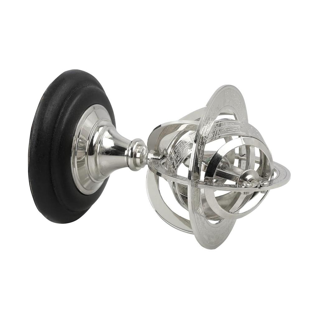 Wood Sphere Globe (floored Base - 4 Inch , Globe Size : 9 X 5 Inch, Brown)