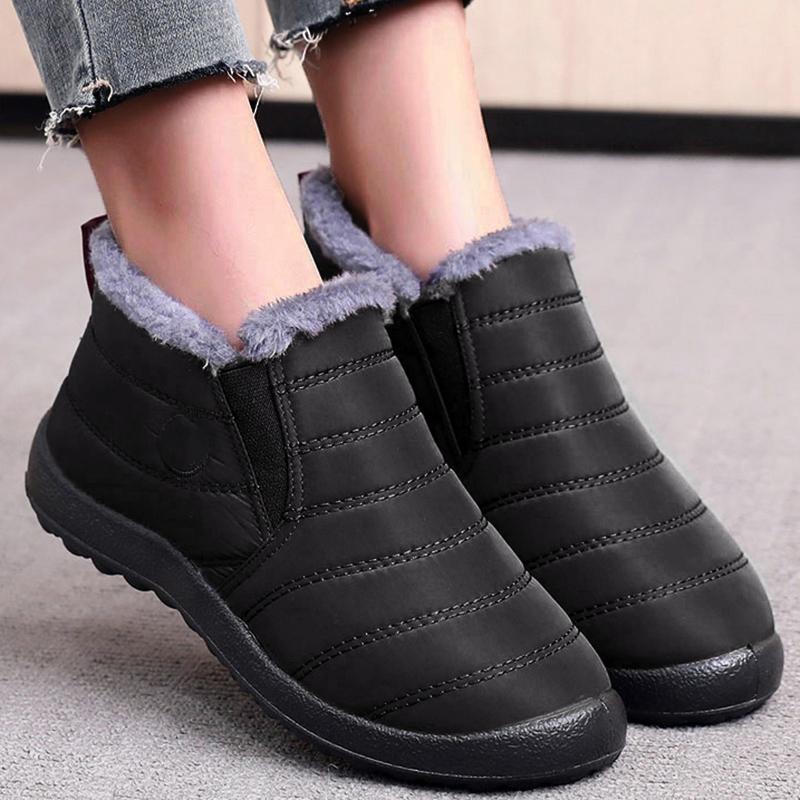 Fashion Women Boots Snow Fur Women Shoes Slip On Platform Plush Women's Boots Waterproof Ankle Boots New Winter Shoes Botas Mujer