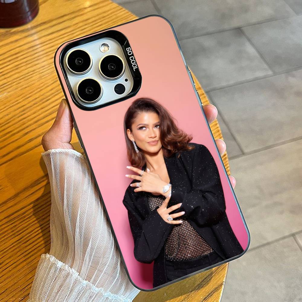 Чехол для телефона с принтом Зендаи из «Эйфории» для iPhone 16 17 15 14 12 13 Pro Max, Черный, Конфетный, Матовый, Ударопрочный