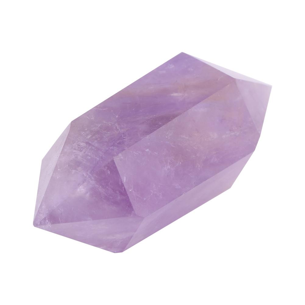 Amethyst Quartz Purple, Stone 4.5cm Double Pointed Prism for Home Decoration Jewelry Making Fish Potted Plants Foot with Crtive Shap