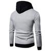 Men's Cardigan Jackets Thicken Fleece Men Autumn Winter Coat Hooded Sweatshirt Zip Up Warm Color Blocking Men's Jackets