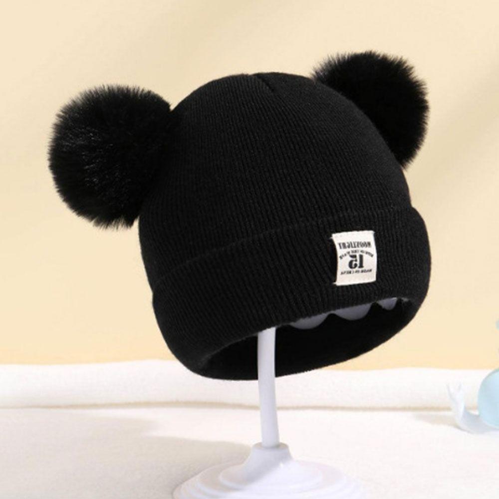 Windproof Baby Beanie Cap Ear Protection Hat Scarf Set Winter Kids Knitted Hat Toddler