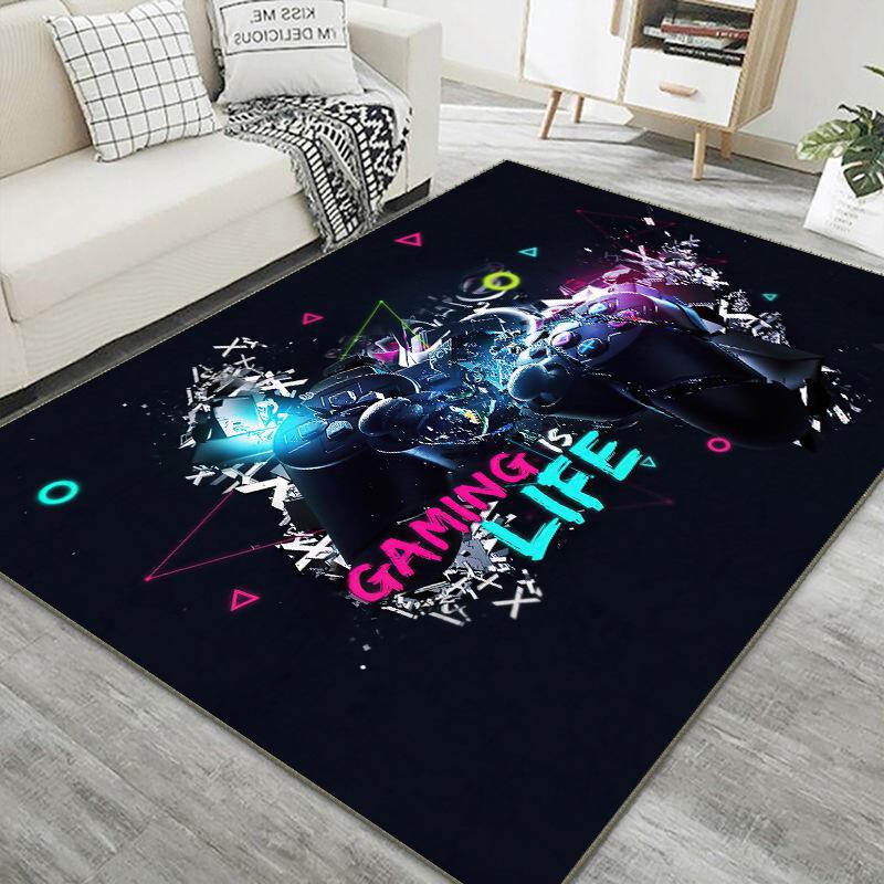 3D Game Console Carpet: Video Game Controller & E-Sports Room Floor Mat - Cool Living Room Decor