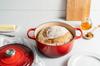 LE CREUSET Фирменная круглая кокотница 22 см красная / Кастрюля, Кастрюля с двумя ручками, Жестяная посуда, Эмаль, Посуда для приготовления пищи, Сделано во Франции