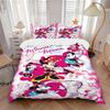 3pcs Pink Minnie Mouse Quilt Cover Set - Soft and Cozy Bedroom, Guest Room and Dorm Decorative Bedding 3-Piece Set 1 Quilt Cover + 2 Pillow Shams