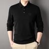 Lapel Long-sleeved T-shirt Casual Daddy Middle-aged and Elderly Men's POLO Shirt