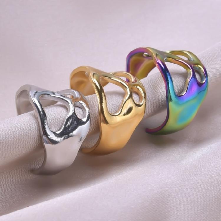 Fashionable Comfortable Rings Unique Irregular Alloy Rings Fashion Accessory Comfortable Wear Ring for Stylish Outfits