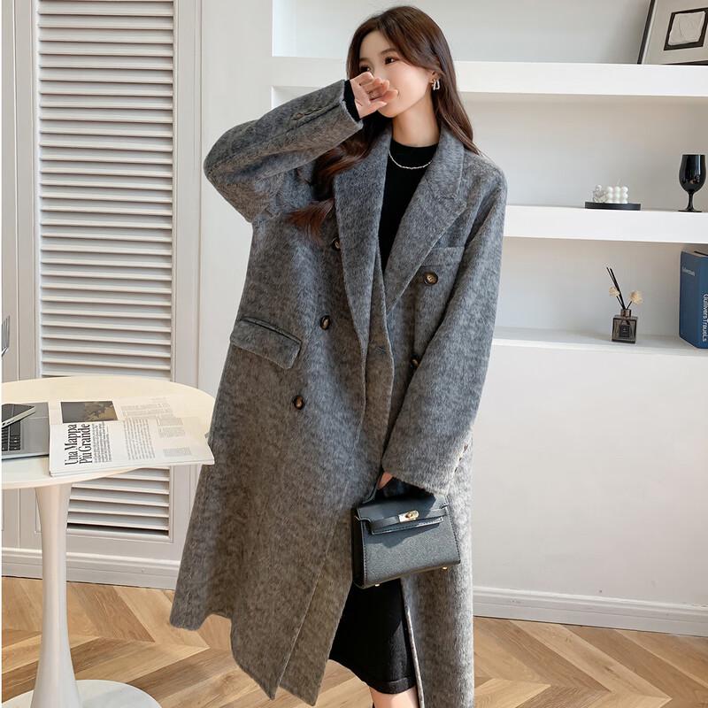 Mocana Retro Maillard Double-Faced Wool Coat