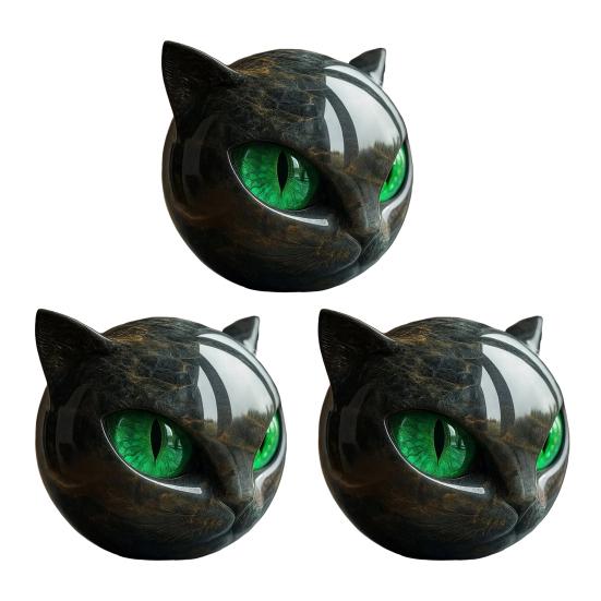 Мини Кошка Камень Полимерная Кошка Голова Фигурка Коллекционный Целебный Камень Мраморная Текстура Кошка Камень Сувенир Подарок для Любителей Кошек Женщин Мужчин