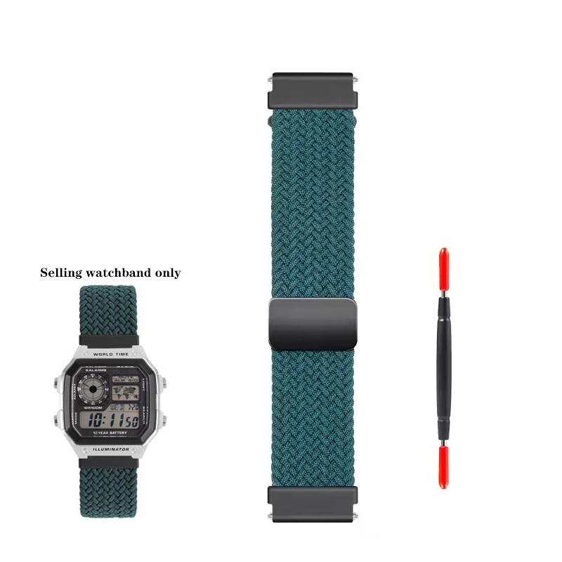 Для Casio AE1200 AE-1200 Мод-комплект Металлический корпус часов Браслет Уплотнительное кольцо 304 Нержавеющая сталь Ремешок для часов Плетеный нейлоновый ремешок