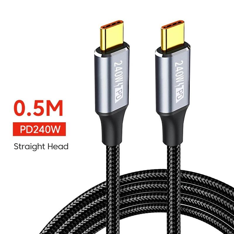 PD 240W Fast Charging Cable USB C to Type C Data Cable for iPhone 15 14 13 12 Pro Max Xiaomi Samsung Huawei