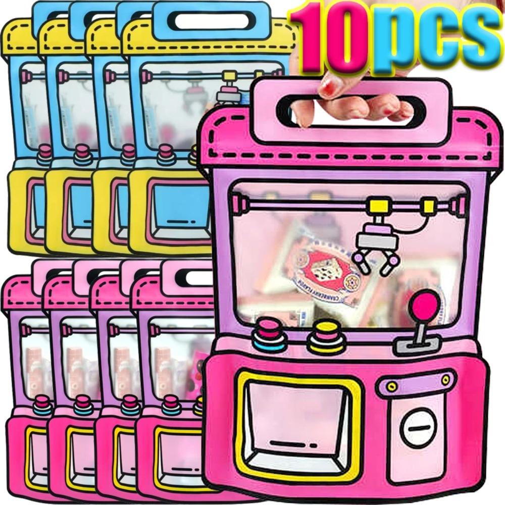 Милые мультяшные герметичные пакеты с изображением кукол, машин, кошек, конфет, закусок, пластиковая упаковка с самоблокирующейся молнией для дня рождения, фестиваля, вечеринки, детей, подарочный пакет