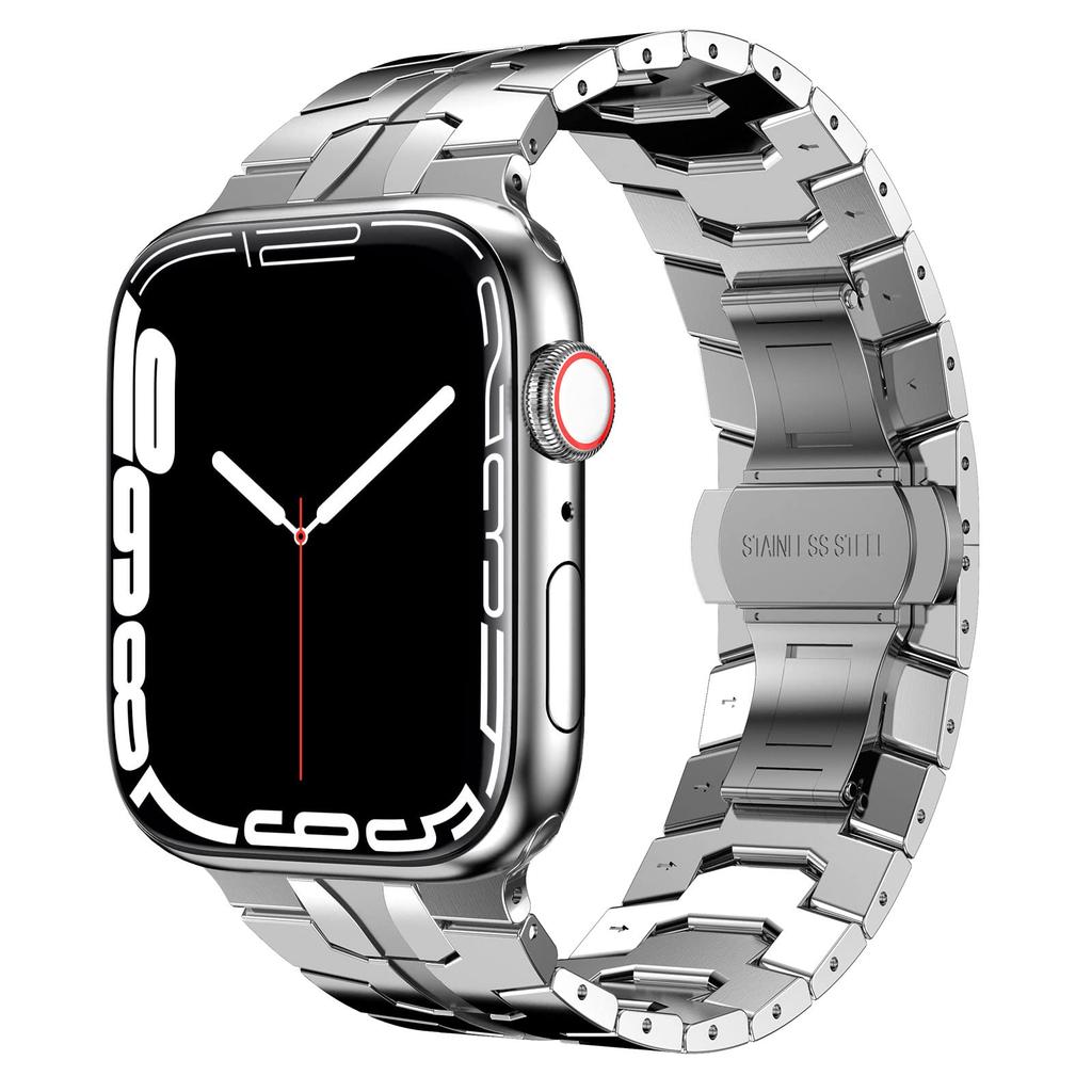Luxury Stainless Steel Band for Apple Watch Ultra 2 49mm Strap 46mm 44mm 45mm Men Replaced Bracelet for Iwatch 10 9 8 7 6 Se 4 5