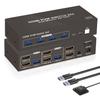 HDMI KVM-переключатель 2PC 2 монитора одновременный выход KVM-переключатель SW220S 4K 60 Гц ПК-переключатель KVM-переключатель-концентратор 2 монитора селектор общего доступа 4 порта USB