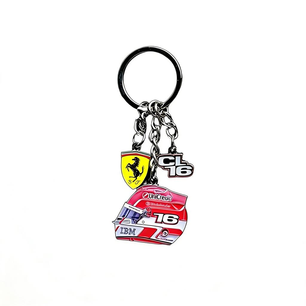 1 шт. Брелок-брелок для ключей, подвеска, украшение, подарок, шлем для гонок Ferrari, Шарль Леклер, для Ferrari Roma Spider, LaFerrari, Monza SP2, F80