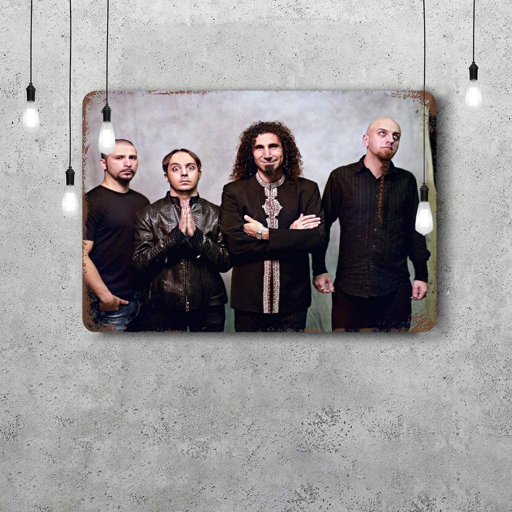 System of a Down Группа Забавный Бар Металлическая Вывеска Ретро Табличка Знак Алкоголь Пьющий Паб Клуб Мужская Берлога Кухонная Настенная Декорация