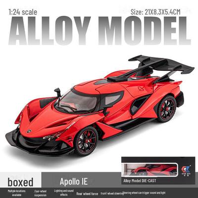 Аполлон IE 1:24 Модель автомобиля из легкого сплава: Спортивная игрушка с оттягивающимся механизмом, звуком и светом, с открывающимися дверцами