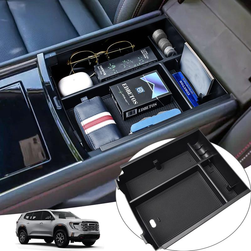 Для 2024 2025 GMC Acadia и Chevy Traverse Ящик-подлокотник Органайзер центральной консоли автомобиля Внутренний лоток Дополнительные аксессуары