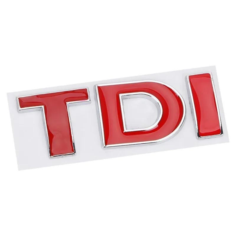AGLNX1 3D Metal TDI Logo Car Front Grille Emblem Sticker Fender Side Rear Trunk Auto Badge Decor For VW Polo Golf Jetta Passat MK4 MK5