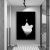 Современный креативный силуэт, холст, живопись, постеры и принты, рисунки любителей, настенное искусство, черные картины для гостиной, спальни, прохода