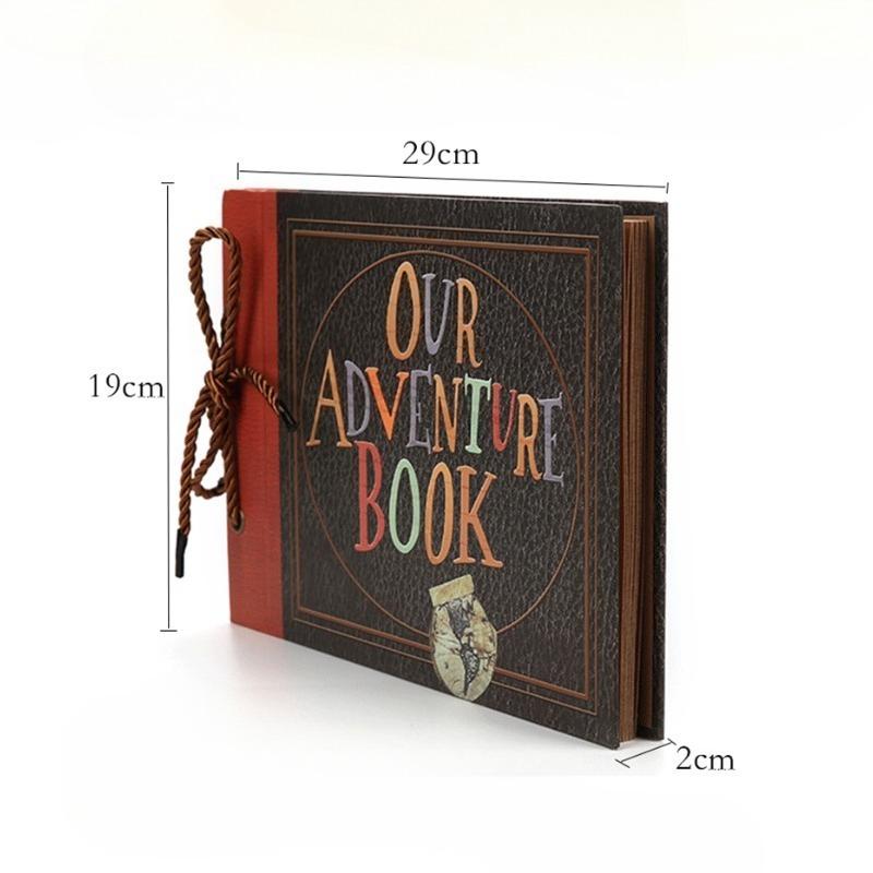 DIY Handmade Photo Album Scrapbook Our Adventure Book Retro Kraft Photo Albums Anniversary Wedding Memory Valentine Day Gift