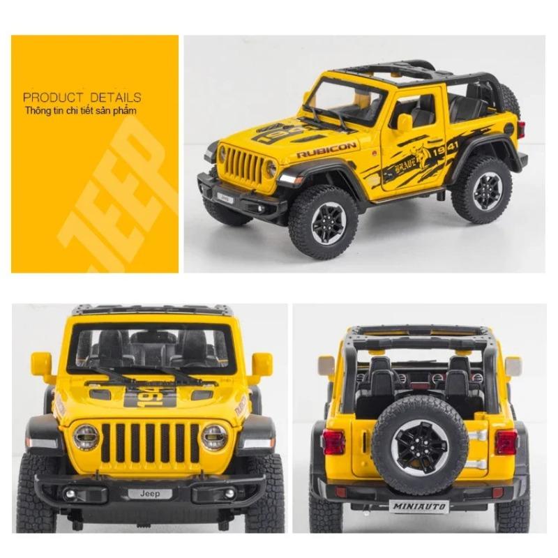 Масштаб 1/20 Jeep Wrangler Rubicon литые модели автомобилей из сплава металлические игрушечные внедорожники модель автомобиля имитационная коллекция детский подарок